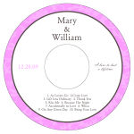 Magnolia CD Wedding Labels